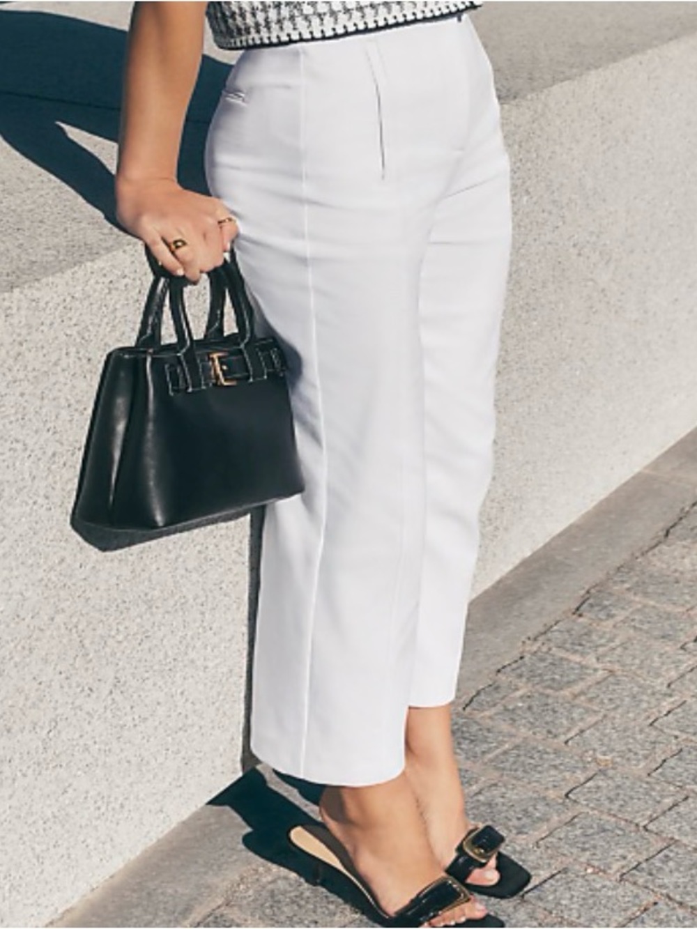 Ann Taylor The Petite Grace Straight Pant In White, 10P
